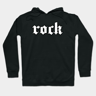 rock gothic typography Hoodie